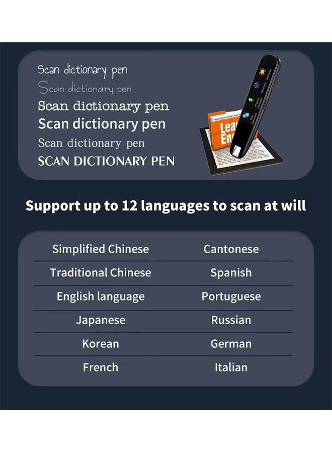 Scanning Translation Pen, OCR Digital Pen Scanner, 112 Languages Translation Device Dyslexia Reading Tool, for Meetings Learning Travelling, Book Reader, Dictionary Pen, Exam Reader Pen - Image 5